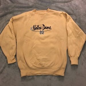 Vintage Notre Dame Embroidered Crewneck Sweatshirt